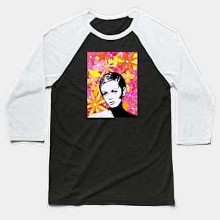 Twiggy 60s Retro Pop Art Baseball T-Shirt